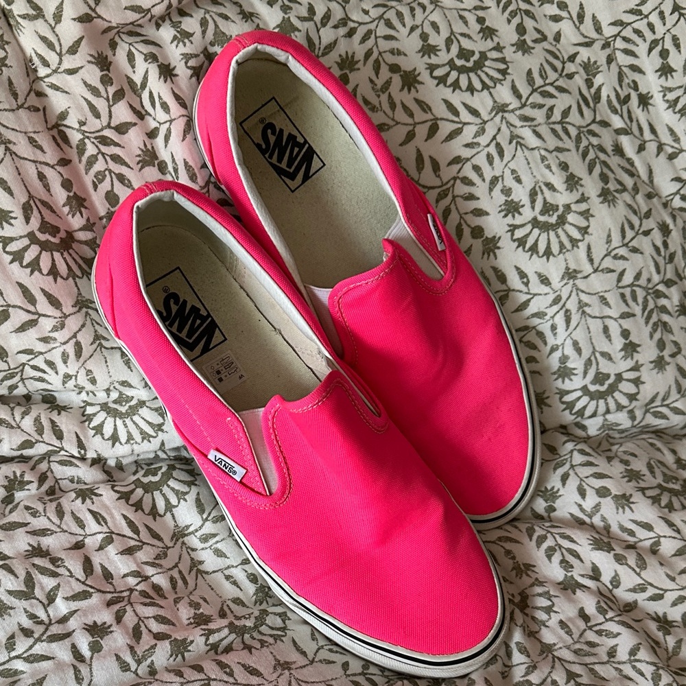 Vans Men's Vibrant Pink Slip-On Loafers